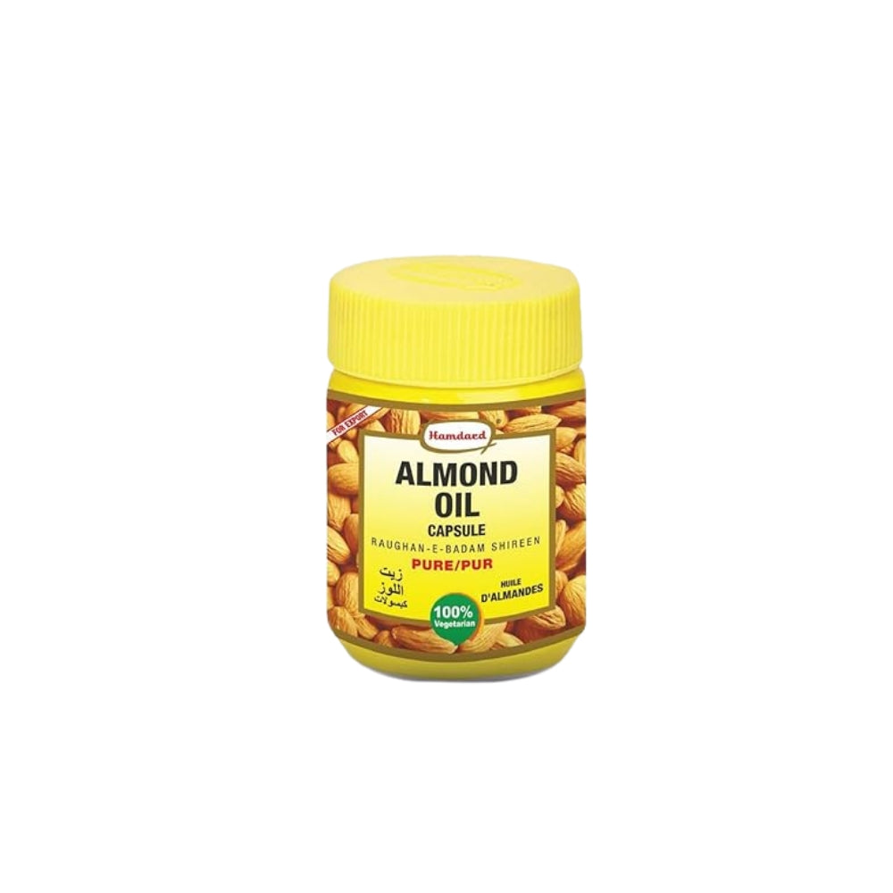 Hamdard 100% Pure Almond Oil Vegetarian Caps 60's