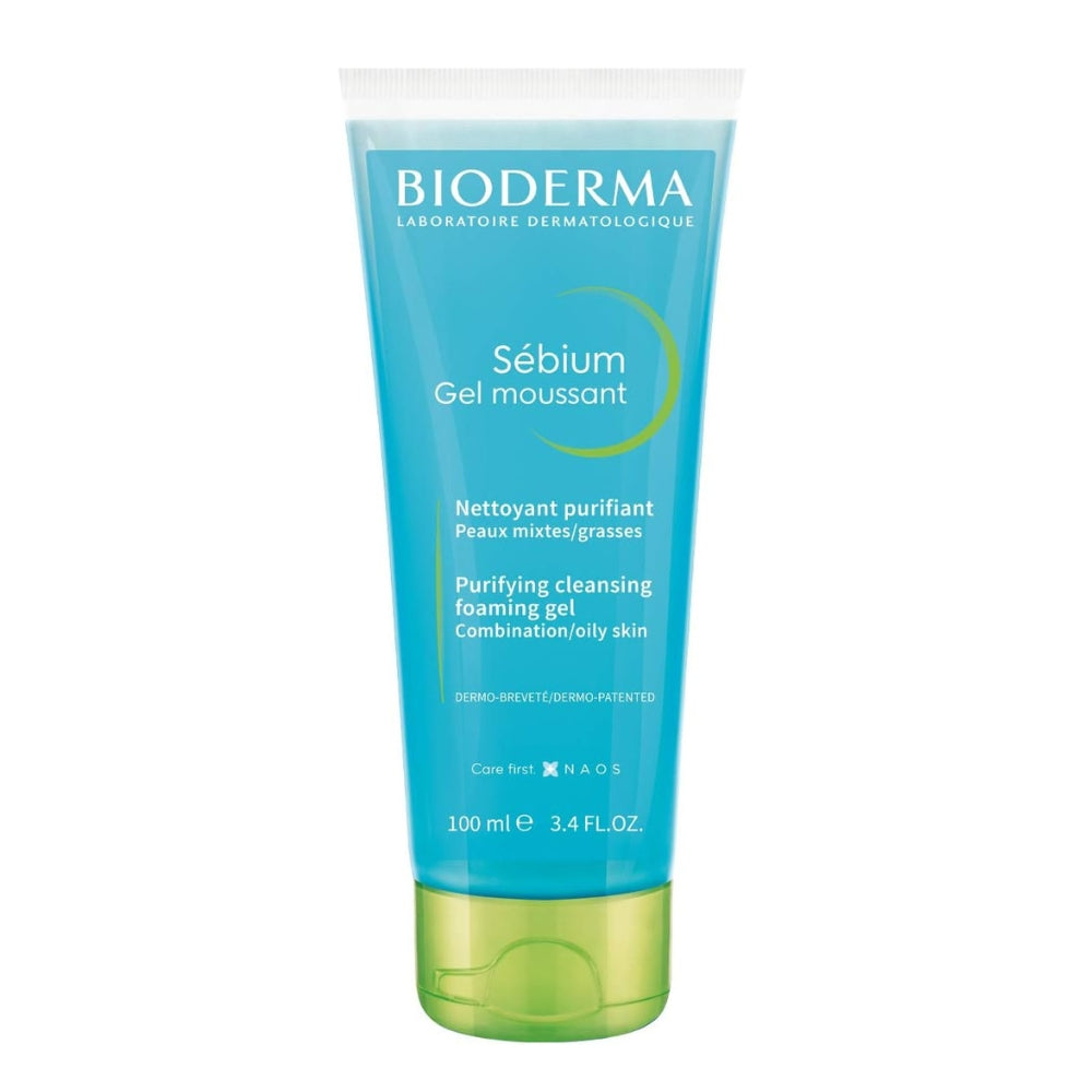 BioDerma Sebium Gel Moussant Purifying Cleansing Foaming Gel For Combination To Oily Skin, 100 ml