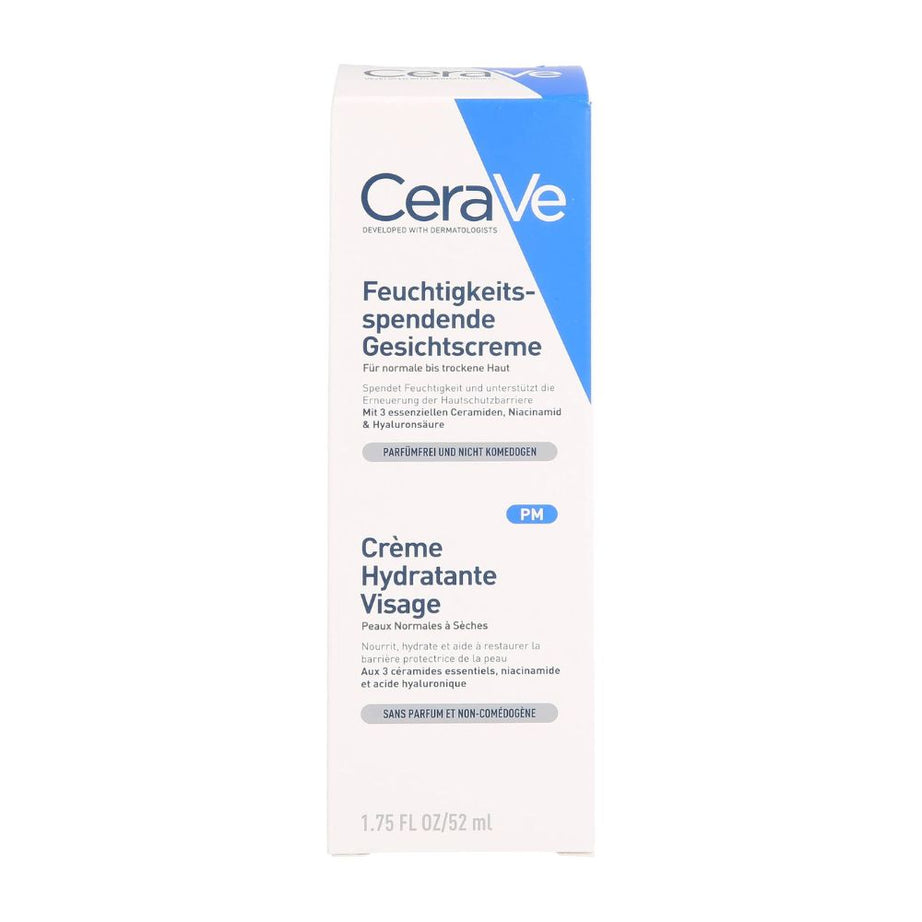 CeraVe PM Facial Moisturizing Lotion | Night Face Moisturizer for Normal to Dry Skin with Hyaluronic acid, Niacinamide and Ceramides | Non-comedogenic, oil-free, Fragrance Free | 1.75Oz,52 ML