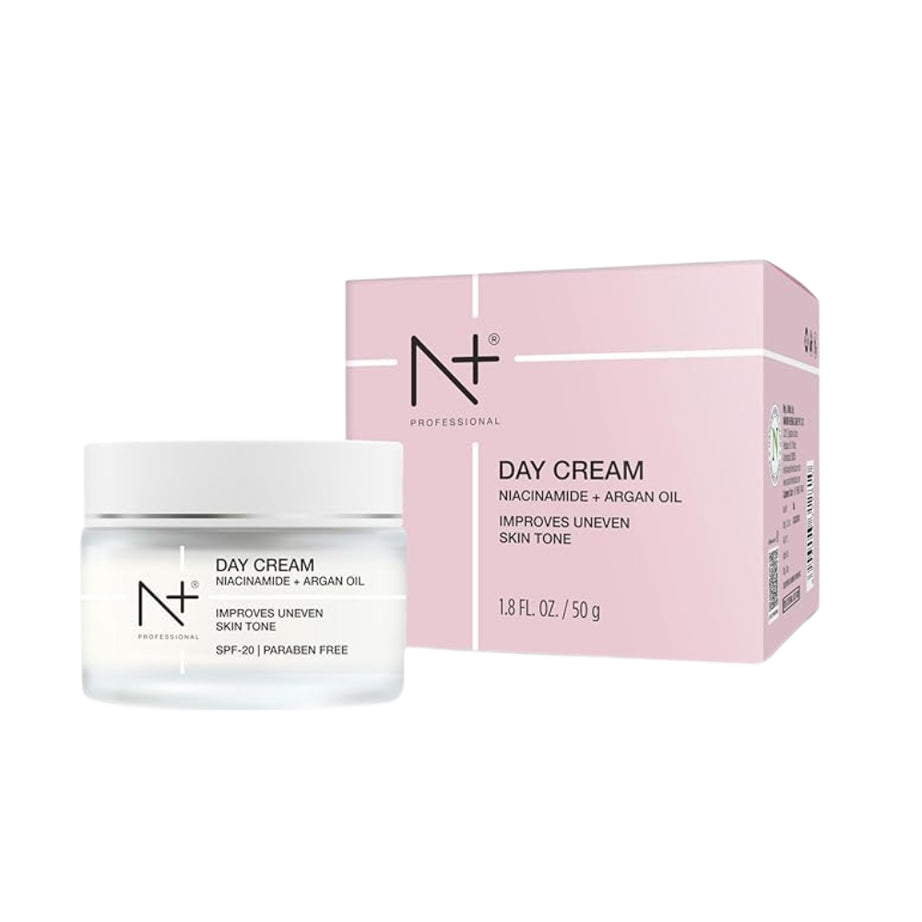 N+ PLUS Day Cream, With Niacinamide and Argan Oil, Improves Uneven Skin Tone With SPF 20  (50 g)