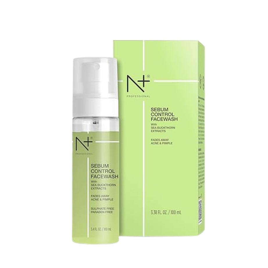 N+Plus Professional Sebum Control facewash, Fades away acne and pimples, 100ML