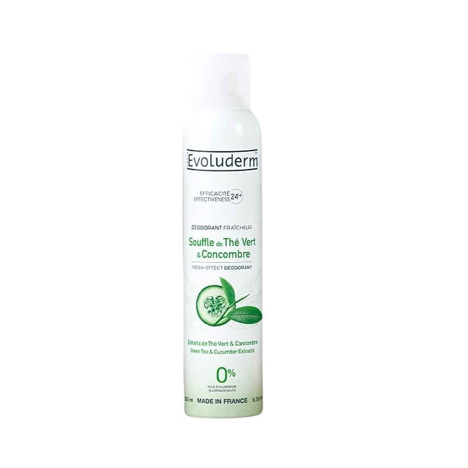 Evoluderm Deodorant Spray Green Tea & Cucumber Extract ,200 Ml