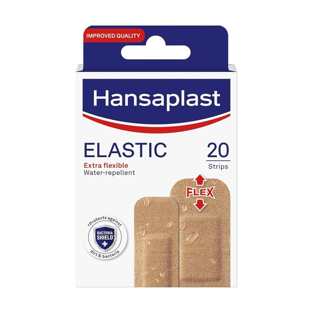 Hansaplast Elastic Plasters, Extra Flexible & Breathable, 20 Strips