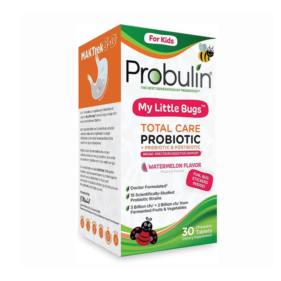 Probulin My Little Bugs Total Care Kid's Probiotic Watermelon Chewable Tablets, Pack of 30's