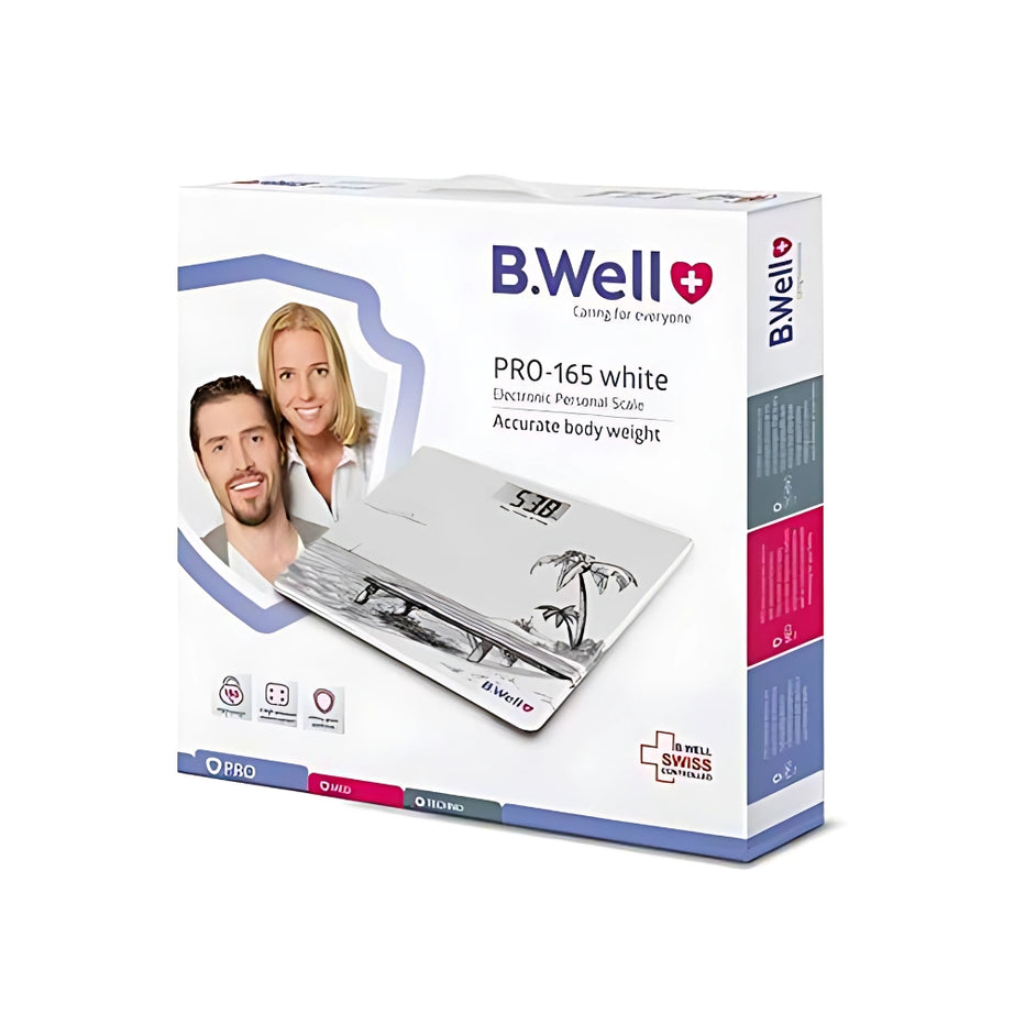 BWell PRO-165 Electronic Personal Weighing Scale (White)