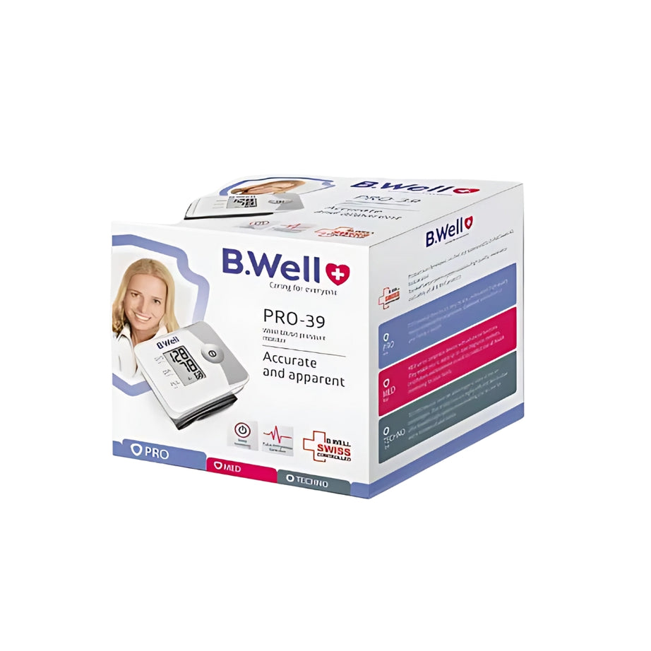 B.Well PRO-39 Wrist Blood Pressure Monitor with Portable Travel Storage Case