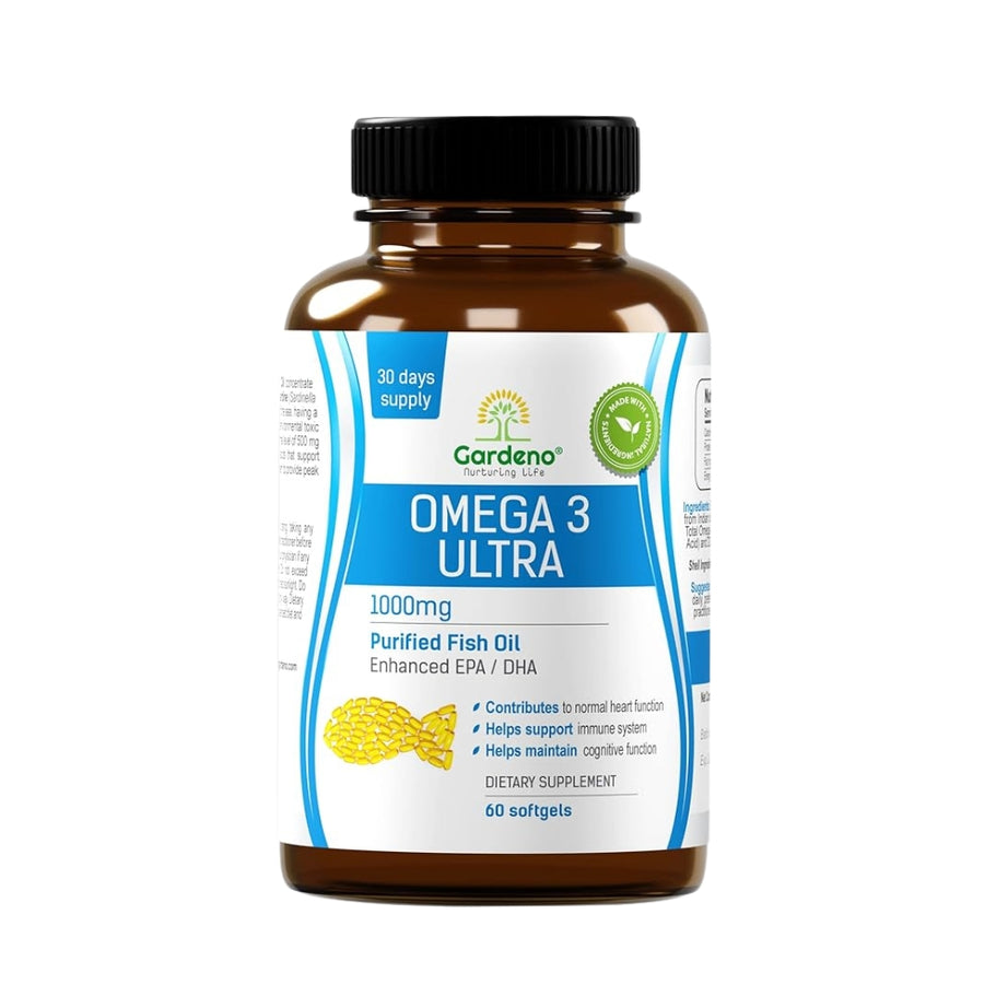 Gardeno Nurturing Life Omega 3 Ultra - Purified Concentrated Fish Oil - 60 Softgels