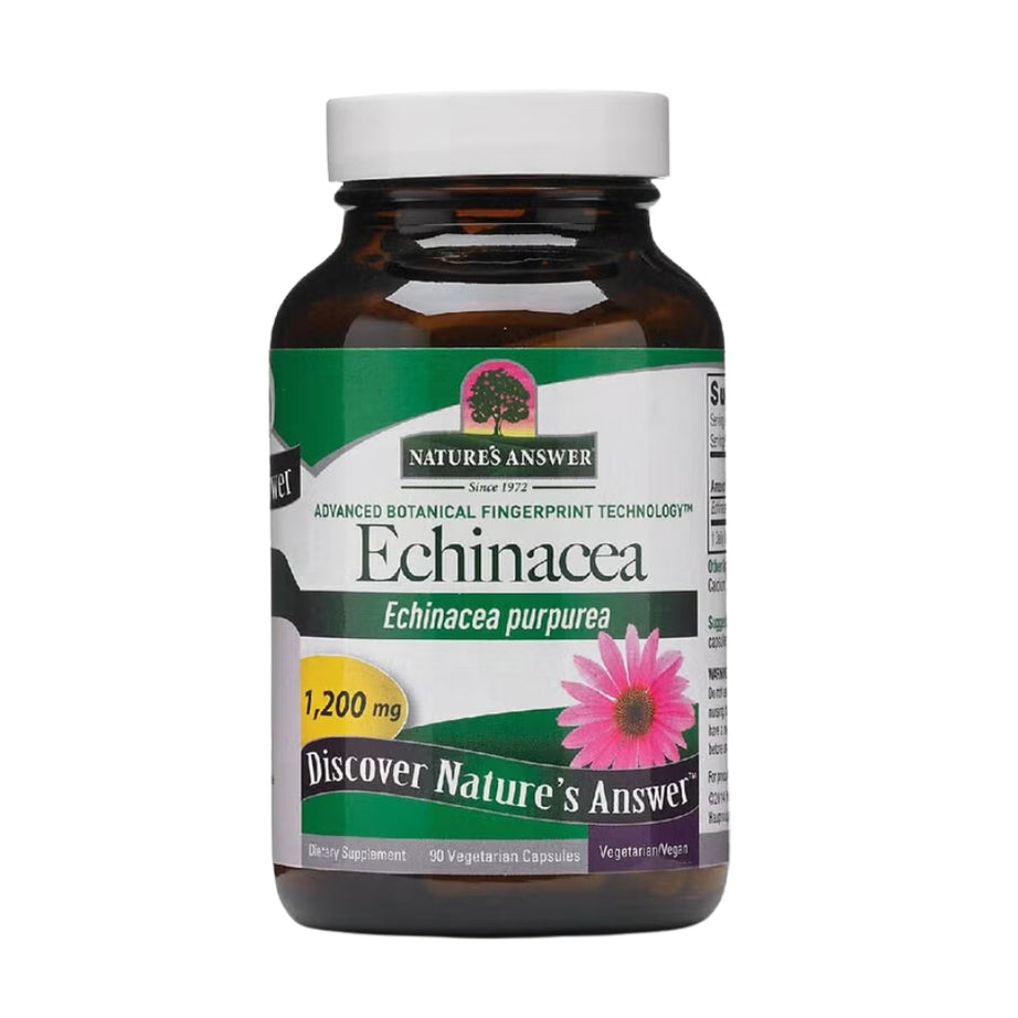 Nature's Answer Echinacea Herb 1200 mg Vegan Capsules For Antioxidant & Immunity Boost, Pack of 90's