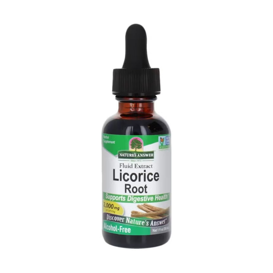 Nature's Answer Licorice Root 2000mg Fluid Extract Drops For Digestive Health, 30ml