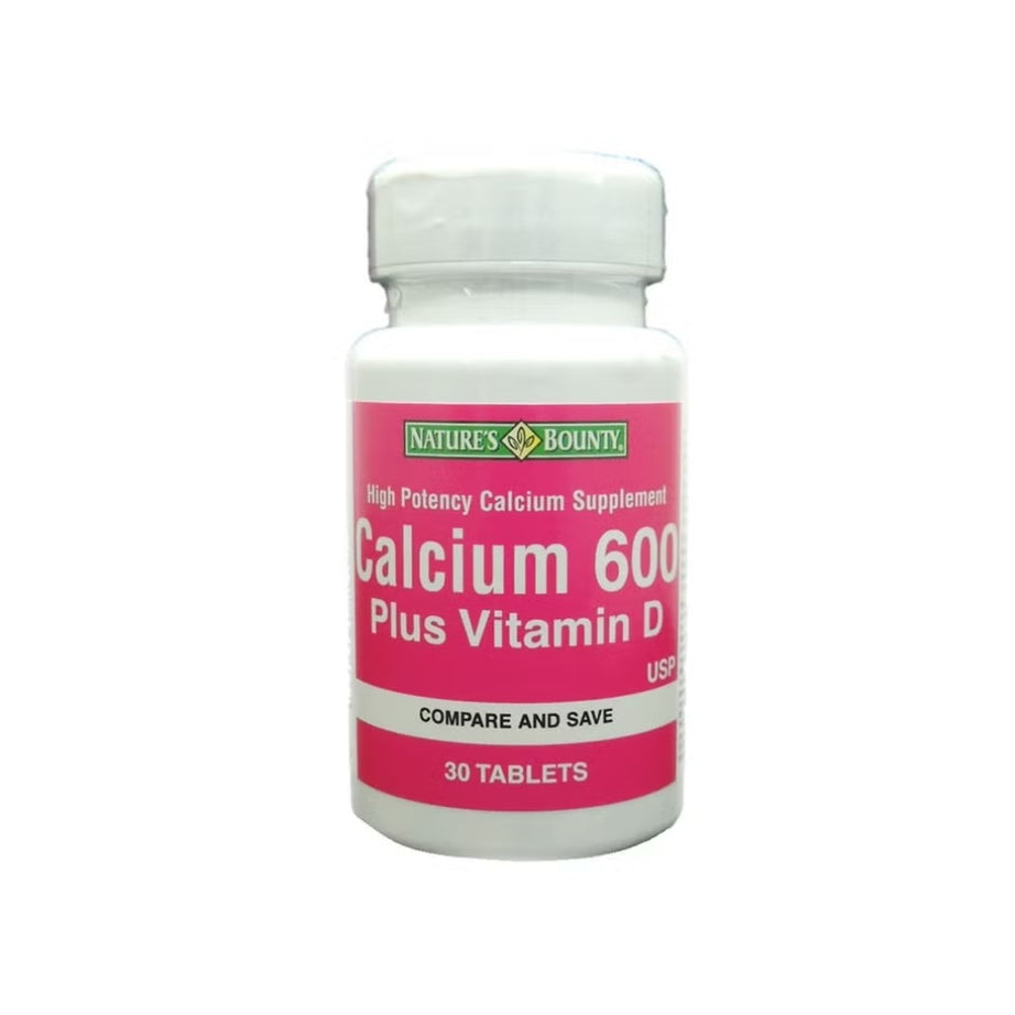 Nature's Bounty Calcium 600 Plus Vitamin D Tablets 30's