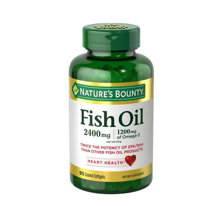 Nature's Bounty 2400mg Fish Oil Supplement Softgels, Pack of 90's