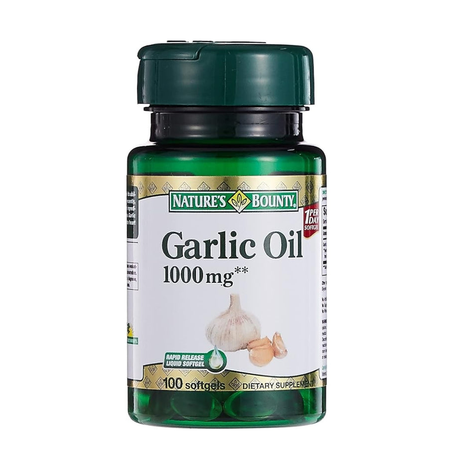 Nature's Bounty Garlic Oil Softgels, 1000 Mg,100'S