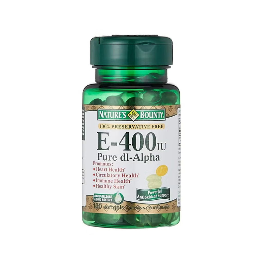 Nature's Bounty E-400IU Pure dl-Alpha Softgels 100's